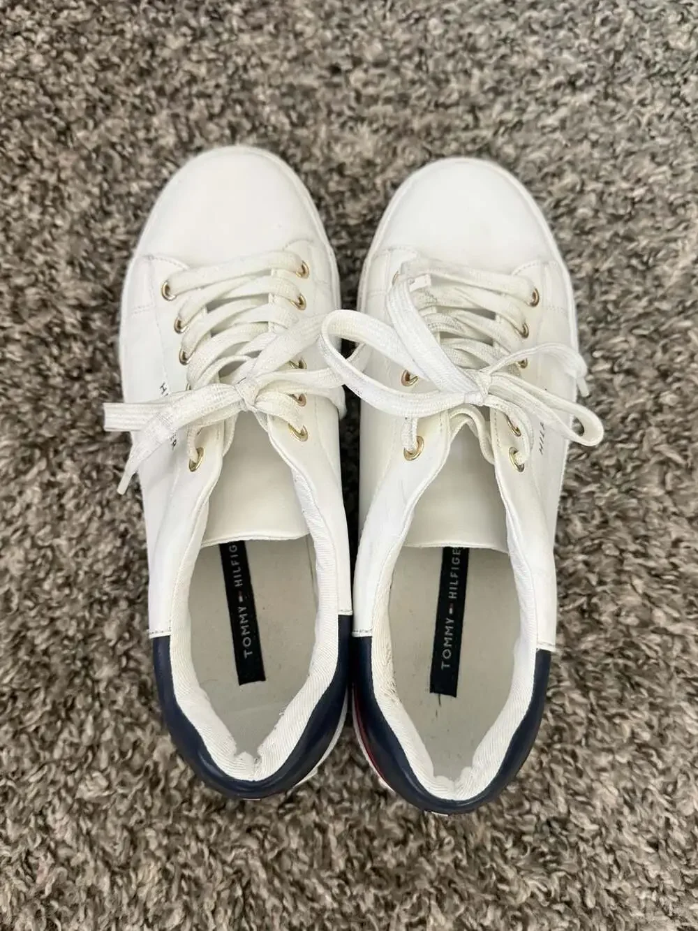 Tommy Hilfiger Laddin White Basic Low Profile Sneakers